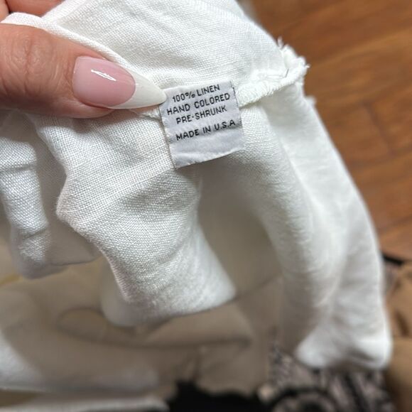 J.Jill White Linen Button Down Tunic Blouse Flaws - Picture 13 of 13